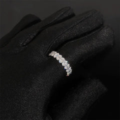 GL Oval Shape Moissanite Eternity Band Ring