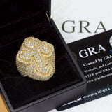 GL Cross-Border Selling Fancy Cross High 925 Silver Moissanite Personality Hip Hop Ring