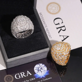 GL Cluster Iced Out Moissanite Ring