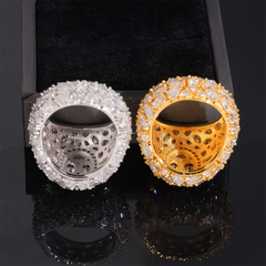 GL Cluster Iced Out Moissanite Ring