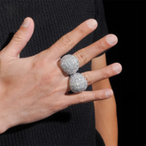 GL Cluster Iced Out Moissanite Ring