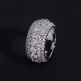 GL Full Round Cut 5A+ Diamond Men's Hip Hop Wedding Ring