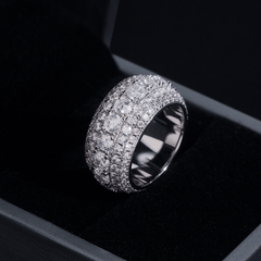 GL Full Round Cut 5A+ Diamond Men's Hip Hop Wedding Ring