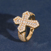 GL BAGUETTE MOISSANITE Diamond Cross Ring