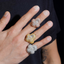 8CT VVS Moissanite Iced Out Statement Ring