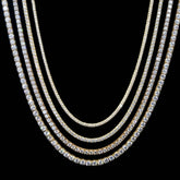 Hip Hop Jewelry 3mm 4mm 5mm 6.5mm GRA Certificate S925 Silver Vvs1 D Color Diamond Moissanite Tennis Chain Necklace