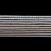 GL3MM 4MM 6MM 5A+ Diamond Tennis Chain 14K Gold Plated