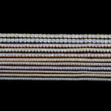 GL3MM 4MM 6MM 5A+ Diamond Tennis Chain 14K Gold Plated