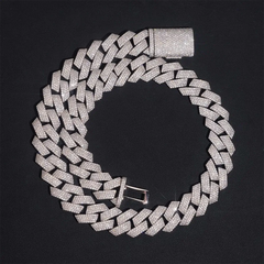 18mm 4 Rows EDG VVS Moissanite Cuban Link Chain