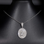 Oval Santa Jesus Religious VVS Moissanite Pendant S925