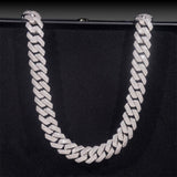 GL 15mm 4 Rows Cuban Link Chain Hiphop Iced Out 5A+ Diamond 14K Gold Plated