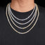 3MM 4MM 5MM VVS Moissanite Reverse Tennis Chain