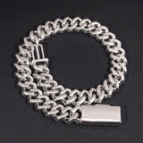 GL 20mm Miami Cuban Link Chain Hiphop Iced Out 5A+ Diamond 14K Gold Plated