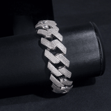 GL 20mm 4 Rows Cuban Link Chain Hiphop Iced Out 5A+ Diamond 14K Gold Plated