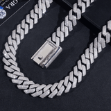 GL 20mm 4 Rows Cuban Link Chain Hiphop Iced Out 5A+ Diamond 14K Gold Plated