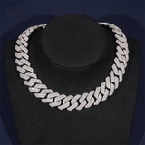 GL 20mm Miami Cuban Link Chain Hiphop Iced Out 5A+ Diamond 14K Gold Plated
