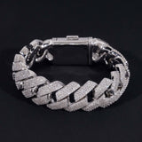 GL 20mm Miami Cuban Link Chain Hiphop Iced Out 5A+ Diamond 14K Gold Plated