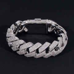 GL 20mm Miami Cuban Link Chain Hiphop Iced Out 5A+ Diamond 14K Gold Plated