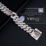 GL 20mm Miami Cuban Link Chain Hiphop Iced Out 5A+ Diamond 14K Gold Plated