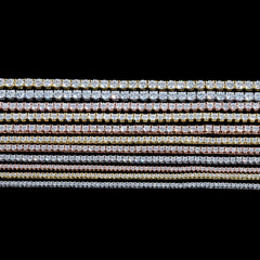 GL 2MM 3MM 4MM 5MM 6.5MM Moissanite Diamond Tennis Chain Bracelet