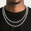 GL S925 Silver 3 Prong Moissanite Diamond Tennis Chain
