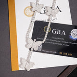 GL Butterfly S925 Silver Moissanite Diamond Tennis Necklace