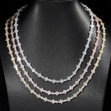 GL Mini Cross Silver VVS Moissanite Tennis Chain