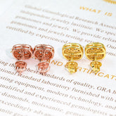 【US 3 Days Delivery】GL 10MM Mico Paved Full Moissanite lced Out Cushion Stud Earings