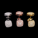 GL 8.2mm Square 925 Silver Moissanite Earrings