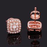 GL 8.2mm Square 925 Silver Moissanite Earrings