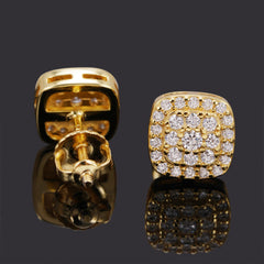 GL 8.2mm Square 925 Silver Moissanite Earrings