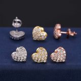 GL 10mm Heart Shaped 925 Silver Moissanite Earrings