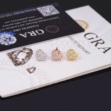 GL 10mm Heart Shaped 925 Silver Moissanite Earrings
