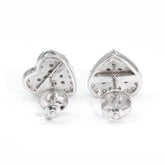 【US 3 Days Delivery】GL 10MM Micro Paved Moissanite lced Out Heart Stud Earings