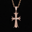 VVS Moissanite Gothic Fleur-de-Lis S925 Silver Cross Pendant