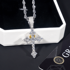 【US 3 Days Delivery】GL Iced Out Hip Hop Jewelry Vvs Moissanite Diamond Cross Pendant