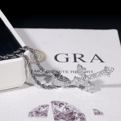 【US 3 Days Delivery】GL Iced Out Hip Hop Jewelry Vvs Moissanite Diamond Cross Pendant