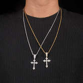 【US 3 Days Delivery】GL Iced Out Hip Hop Jewelry Vvs Moissanite Diamond Cross Pendant