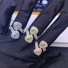 GL Heart 925 Sterling Silver Moissanite Ring