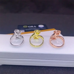 GL Heart 925 Sterling Silver Moissanite Ring