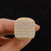 GL Three-dimensional Square Moissanite Hip Hop Ring