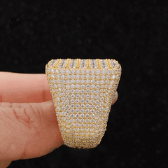 GL Three-dimensional Square Moissanite Hip Hop Ring