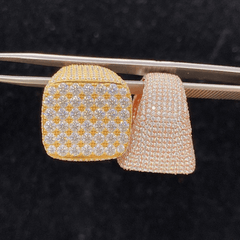 GL Three-dimensional Square Moissanite Hip Hop Ring