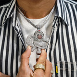 GL Trendy Ttoys Red Nose Clown Full of Diamond Pendant