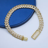 GL 20mm Rows Hip Hop Jewelry Choker VVS Moissanite Iced Out Cuban Link Chain Necklace