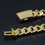 GL 15mm iced out Moissanite Diamond Cuban Miami Link Chain Necklace