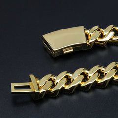 GL 15mm iced out Moissanite Diamond Cuban Miami Link Chain Necklace