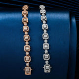 GL 9.5mm 18k Gold Plated Iced Out Moissanite 925 Silver Necklace Link Chain