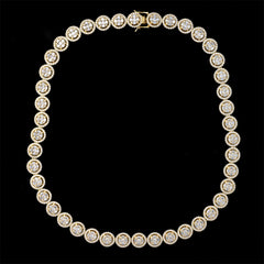 13mm Luxury 925 Silver Iced out VVS Moissanite Cluster Necklace Chain