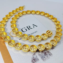 13mm Luxury 925 Silver Iced out VVS Moissanite Cluster Necklace Chain